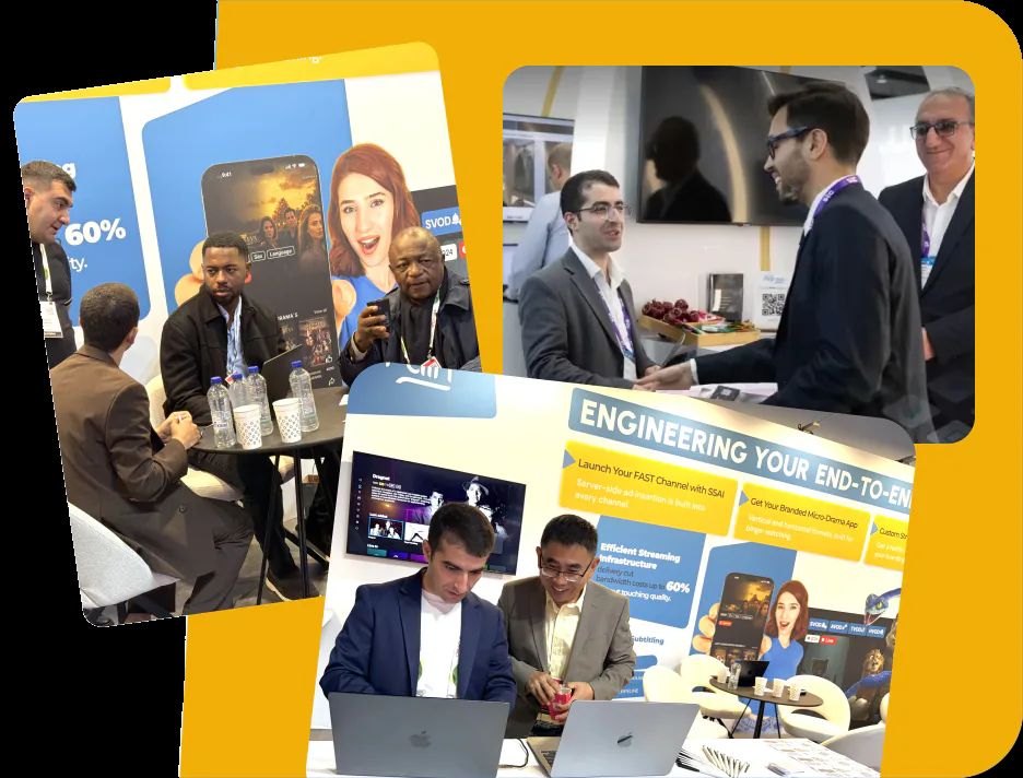 El equipo de inoRain con clientes en un evento del sector