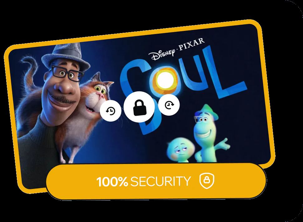 Protected movie with 100% security badge