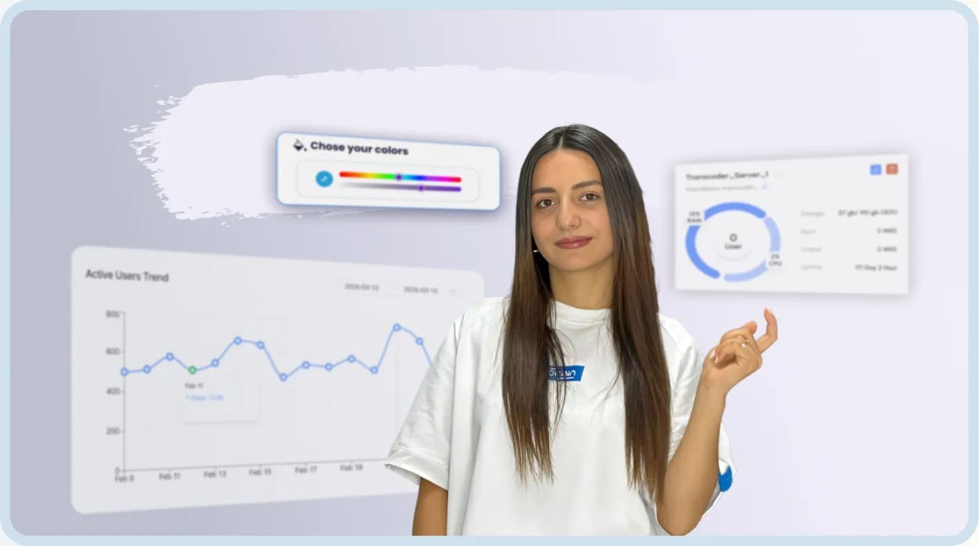 Custom OTT app branding dashboard