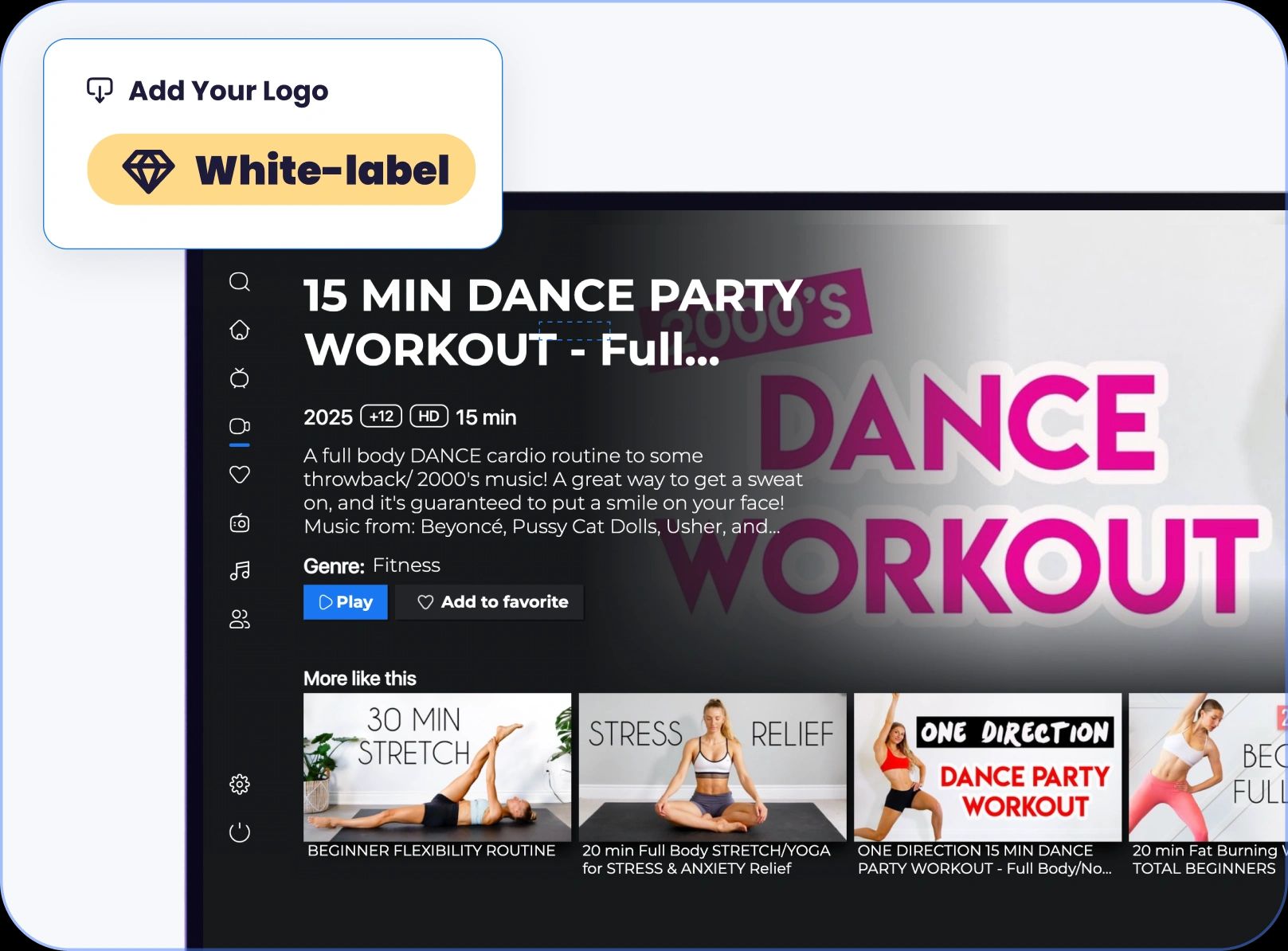 Proveedores de TV - interfaz de plataforma de streaming