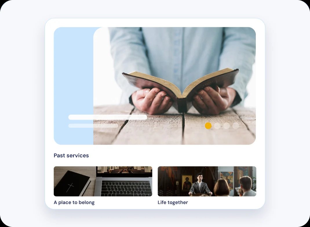 Church app with past services