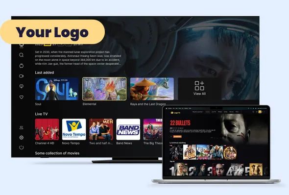 White-labeled OTT apps on TV, laptop and mobile