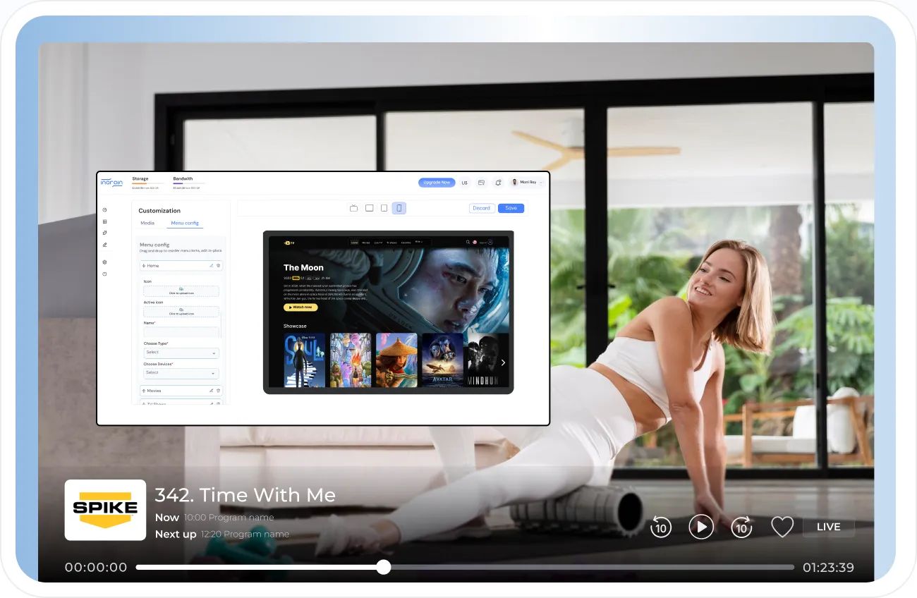 Centralized CMS running a custom OTT app