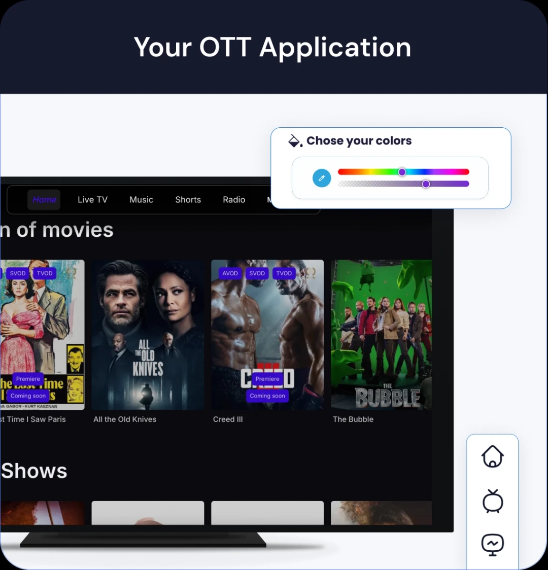 تطبيق OTT الخاص بك بعلامة بيضاء